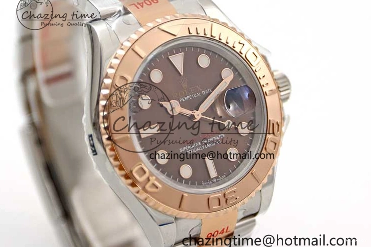 EWF SS Dial RG Yacht-Master Brown RG Bracelet 1:1 Edition Best on 126621 SS A3235 0409